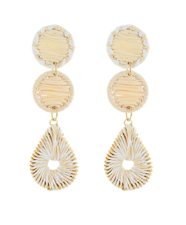 Aurora Woven Disc Drop Earrings