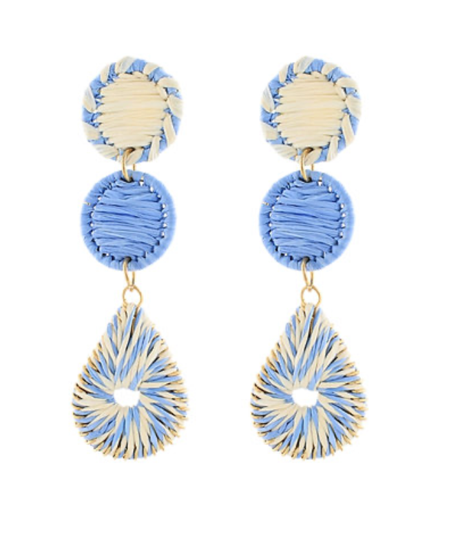 Aurora Woven Disc Drop Earrings