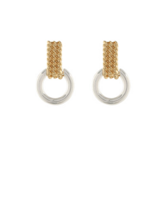 Aurea Luxe Link Hoop Earrings