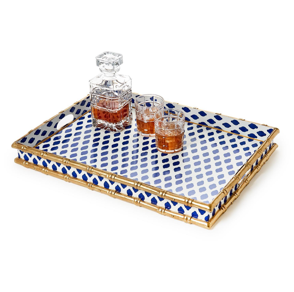 Indigo Mosaic Serving Tray