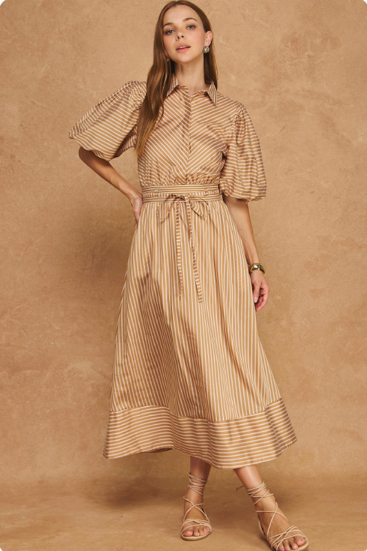 Verdant Poise Midi Dress
