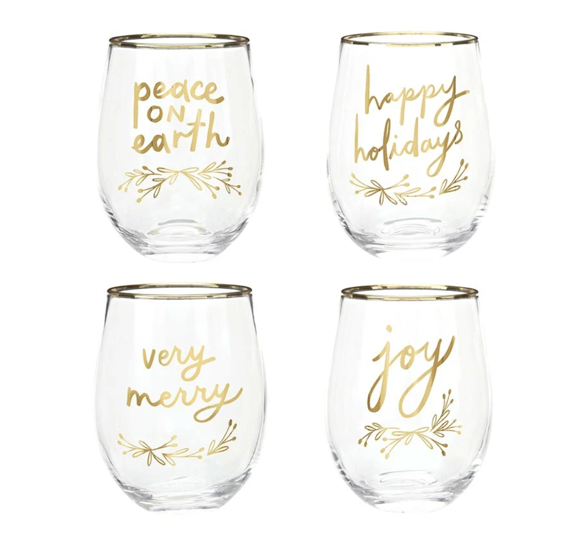 Very Merry Wine Glass Set