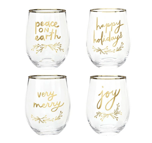 Very Merry Wine Glass Set