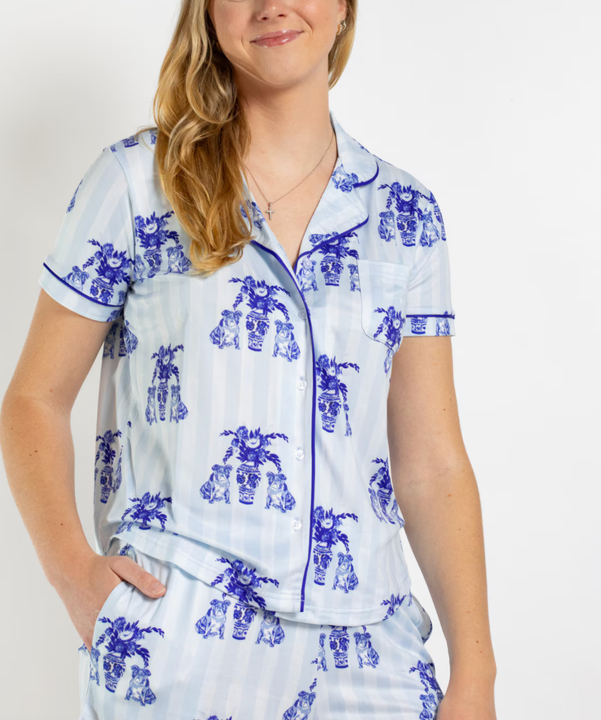 Callie Bulldog Pajama Top