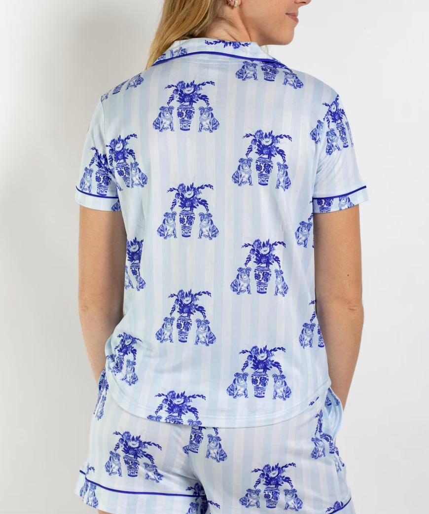 Callie Bulldog Pajama Top