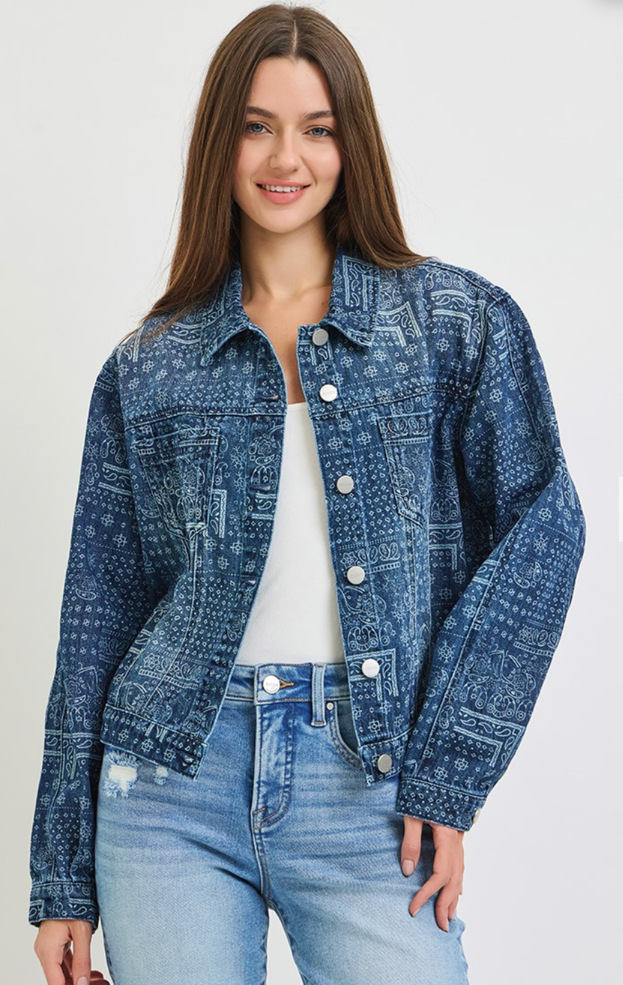 Bandana Blue Denim Jacket
