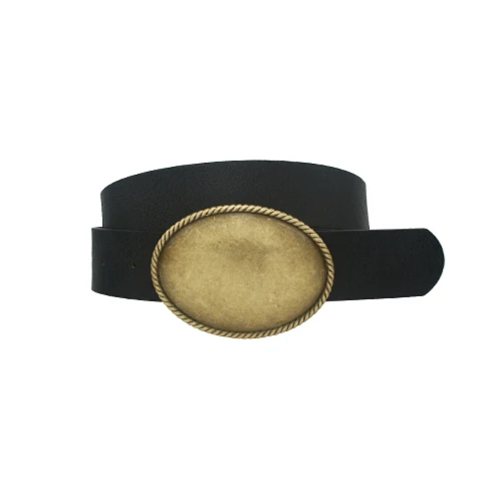The Vintage Noir Oval Statement Belt