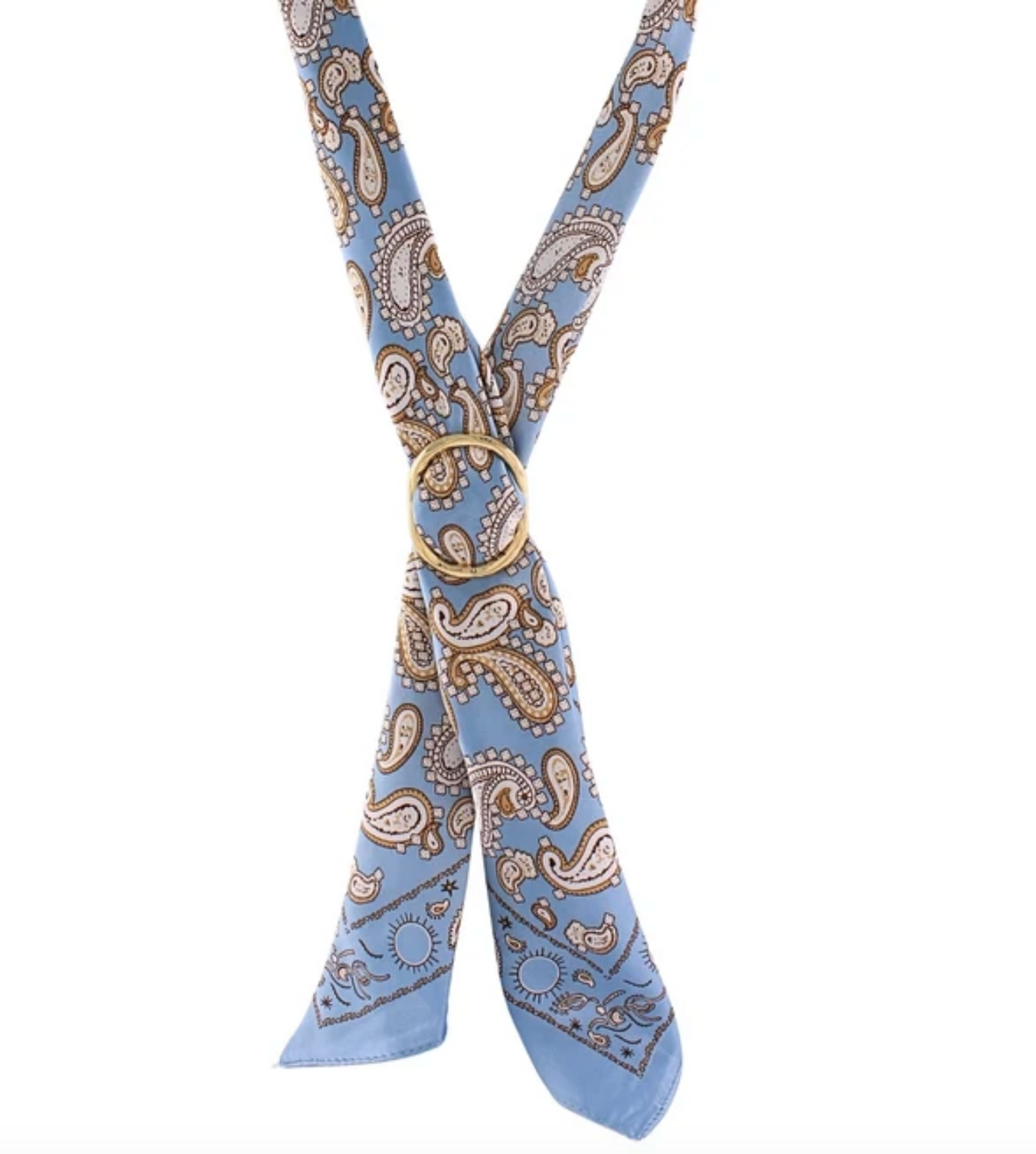 The Blue Paisley Luxe Scarf Necklace