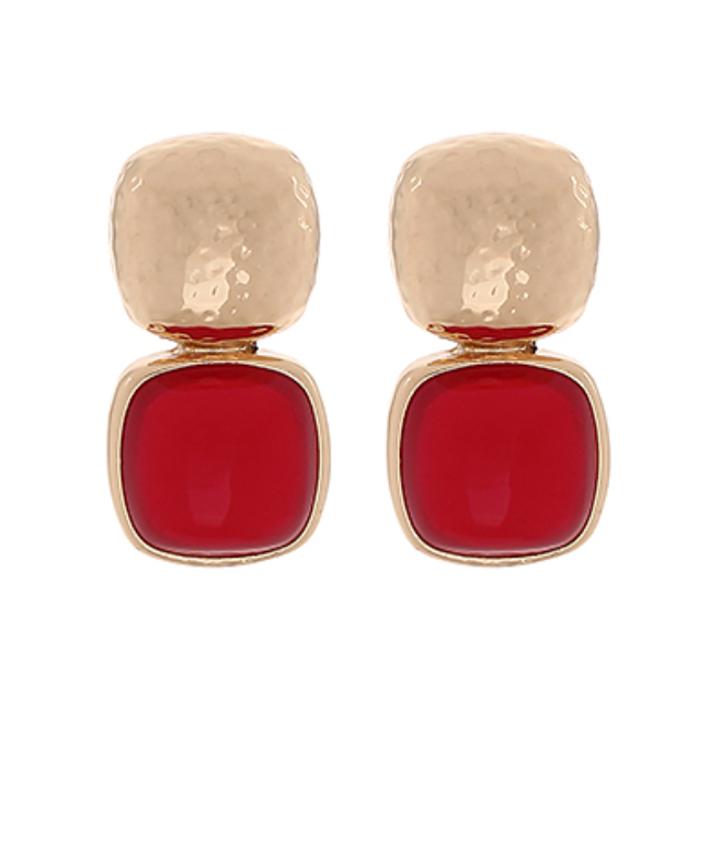 Acrylic & Metal Statement Earrings