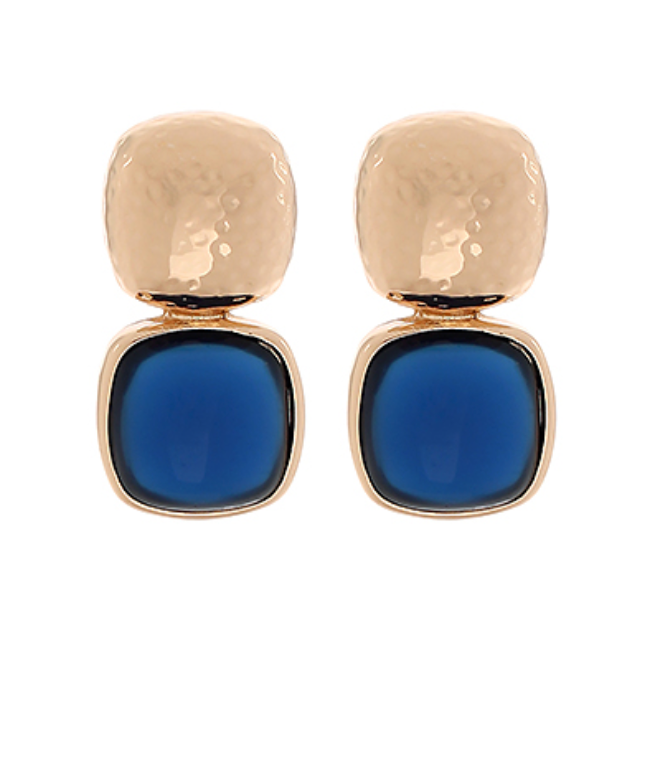 Acrylic & Metal Statement Earrings