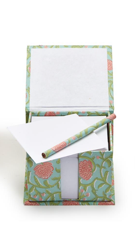 Floral Block Print Sticky Notes