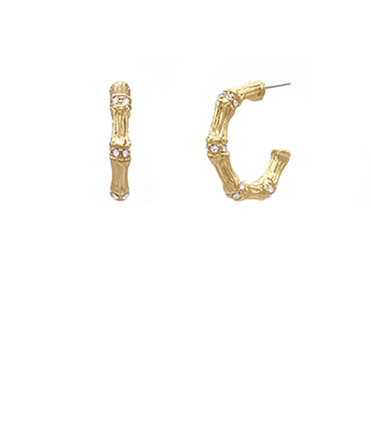 Golden Bamboo Aura Hoops
