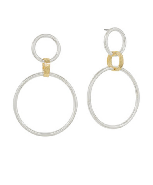 Aurora DuoTone Hoop Earrings