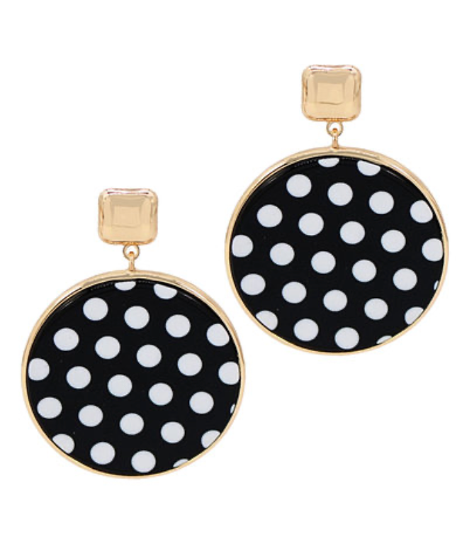 Polka Dot Statement Earrings