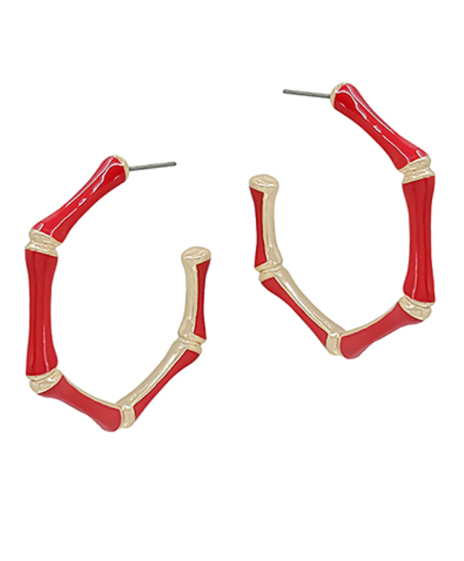 Bamboo Bliss Statement Hoops