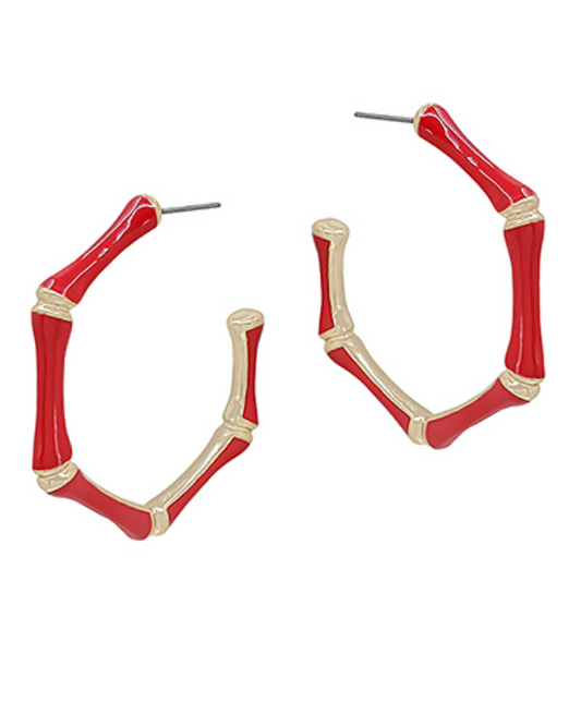 Bamboo Bliss Statement Hoops