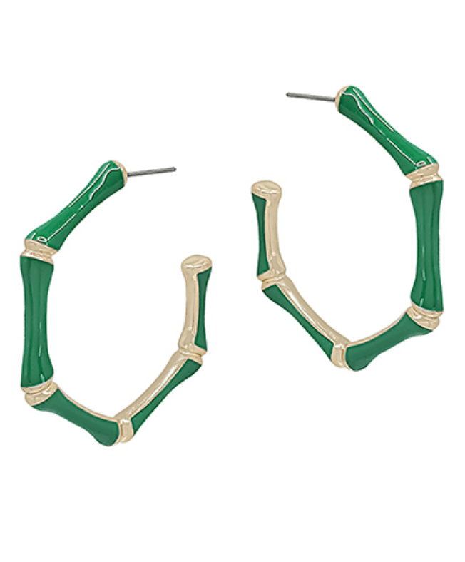 Bamboo Bliss Statement Hoops