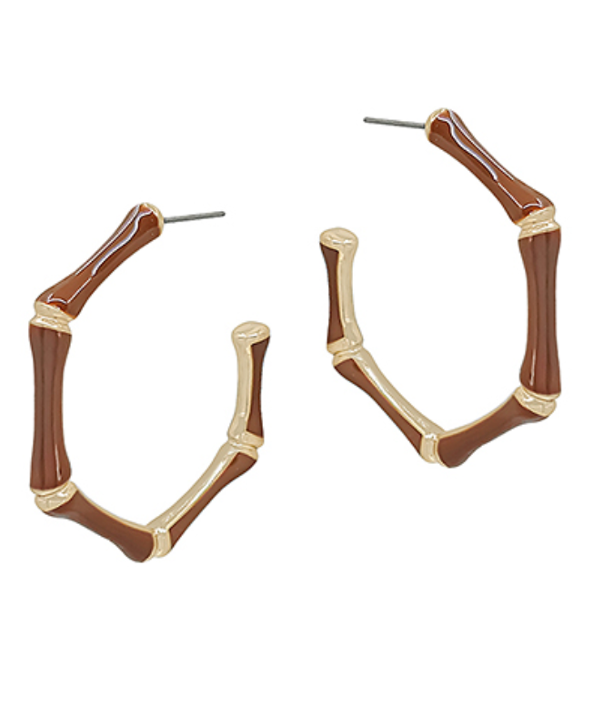 Bamboo Bliss Statement Hoops