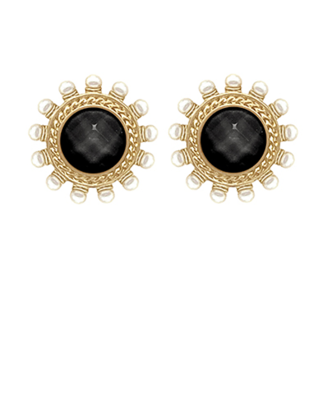 Celestial Halo Stud Earrings