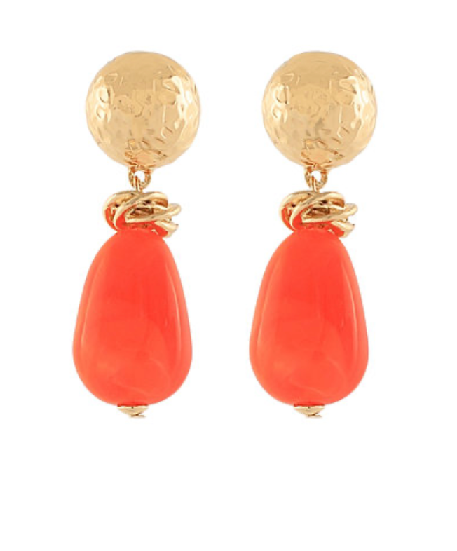 Sculpted Drop Bead Earrings