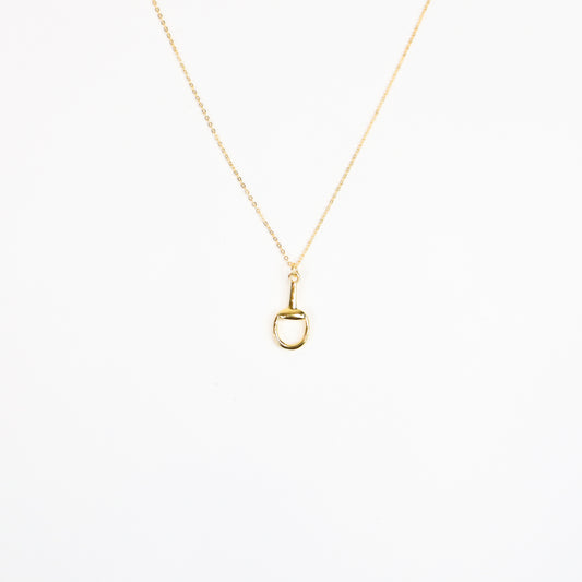 Snaffle Pendant Necklace on a delicate chain 