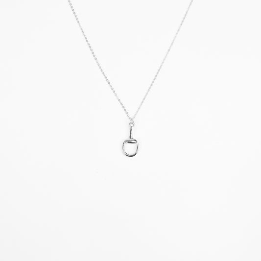 Snaffle Pendant Necklace on a delicate chain 