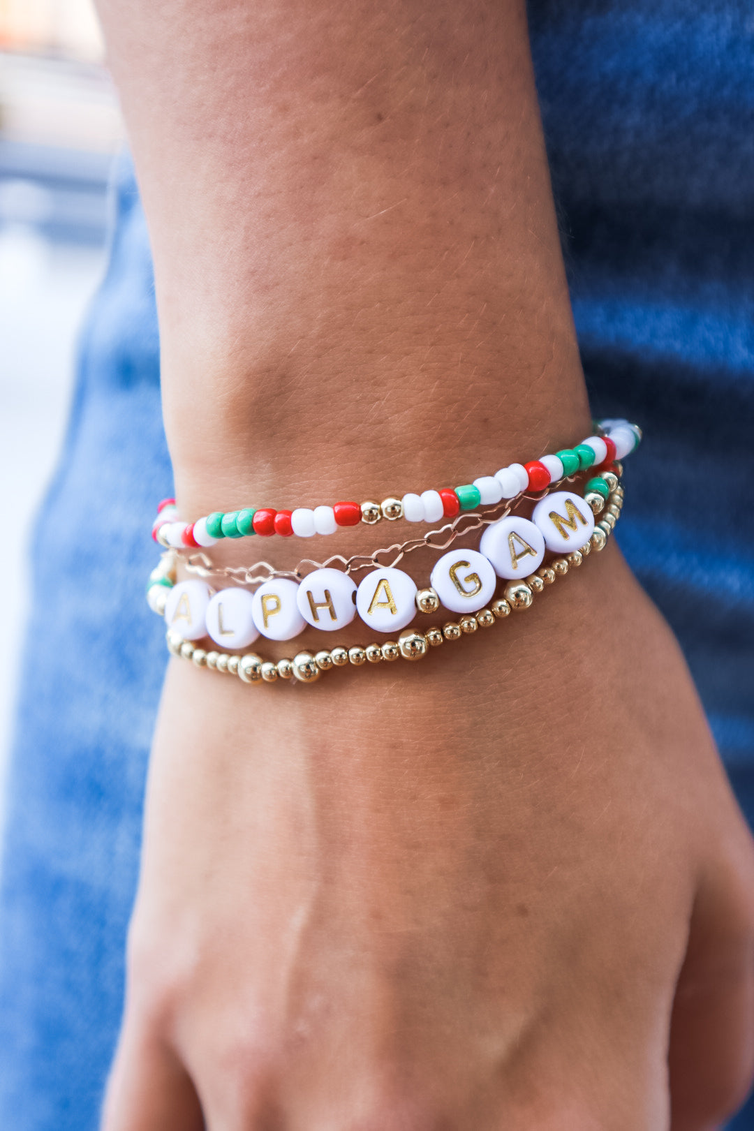 Sorority Stack Bracelet – Pieces & Peaches