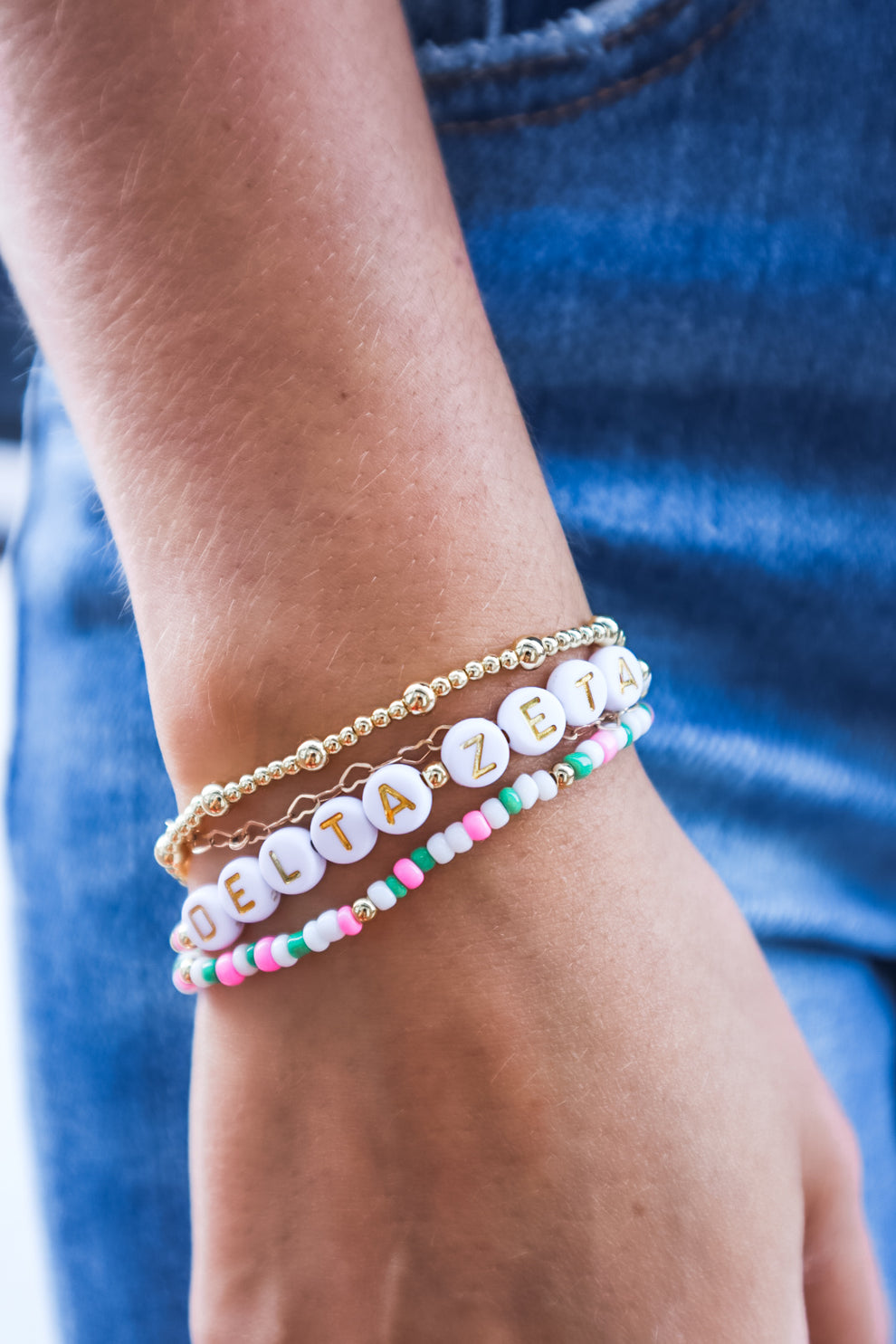 Sorority Stack Bracelet – Pieces & Peaches