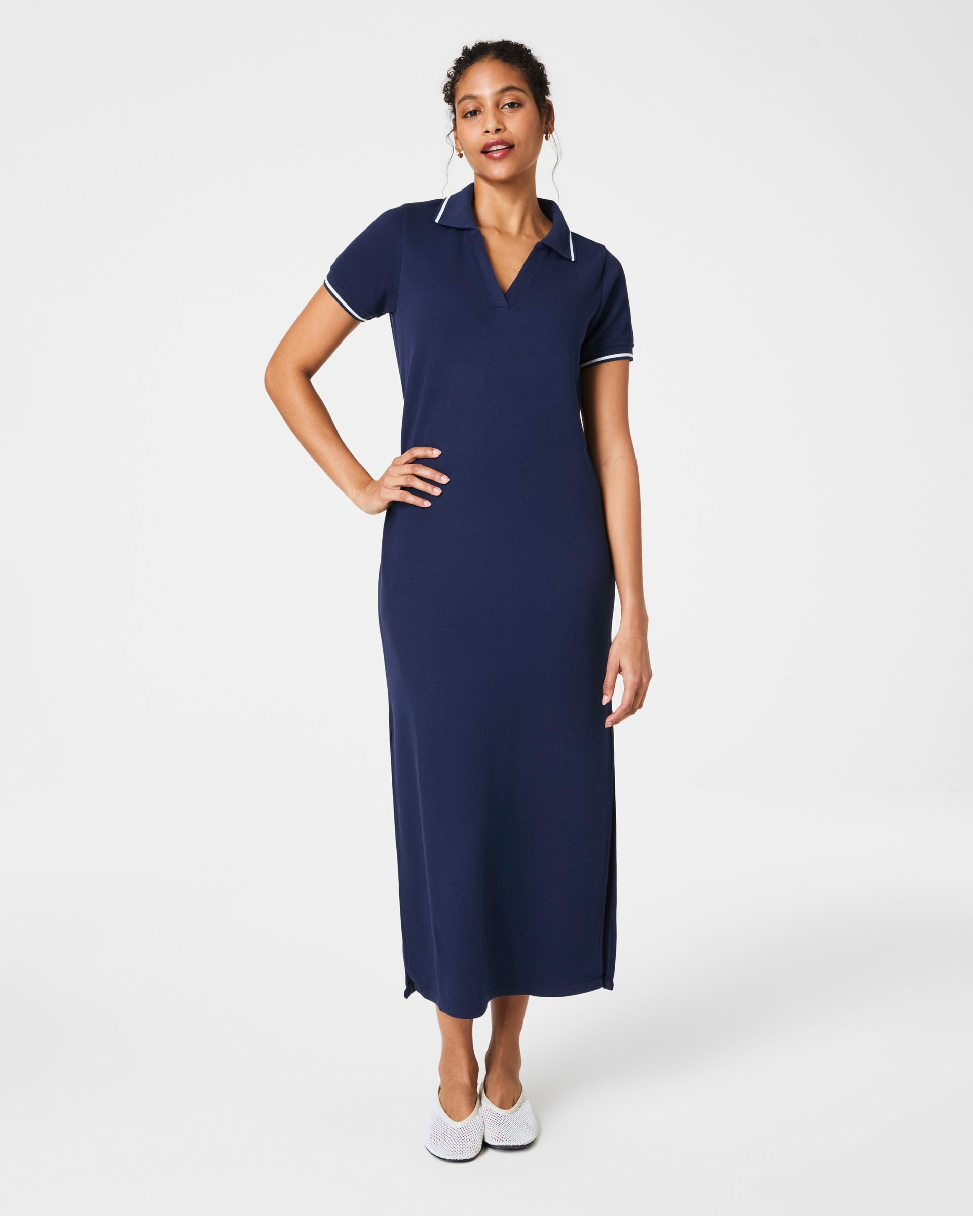 corduroy tiered mini dress Umgee Tiered Corduroy Mini Dress with Balloon Sleeves Navy / S