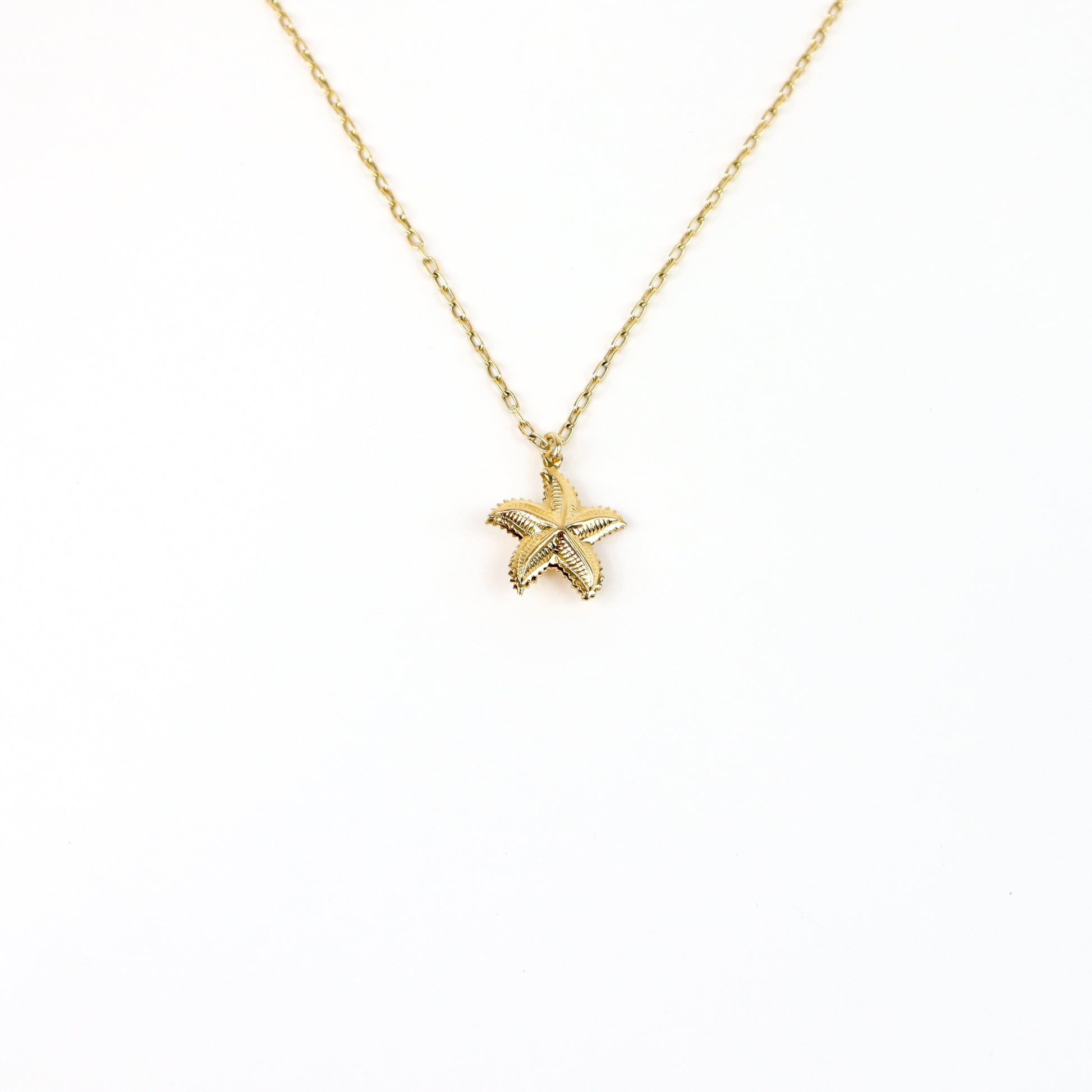Gold Starfish Pendant Necklace