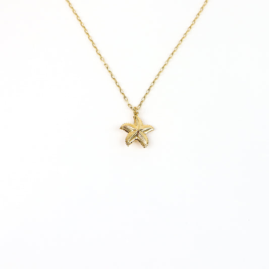 Gold Starfish Pendant Necklace