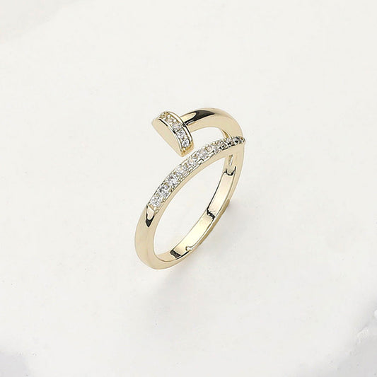 Stella CZ Stone Paved Nail Ring