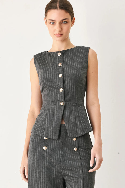 Modern women’s tailored vest styled for business casual outfit