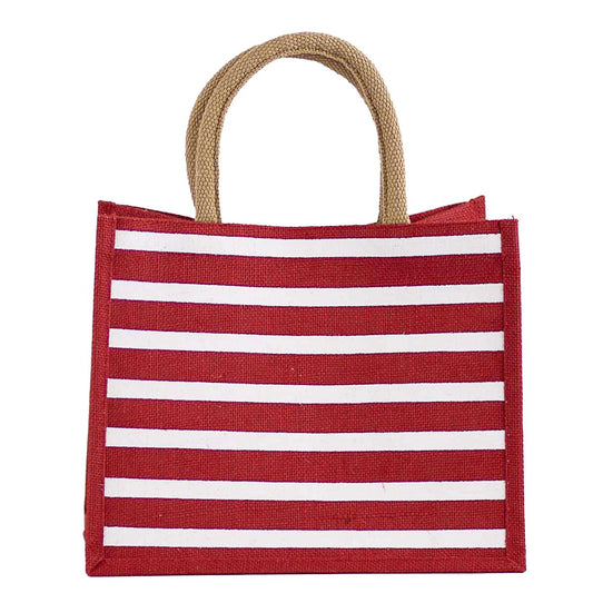 Stripe Gift Tote in Red & White