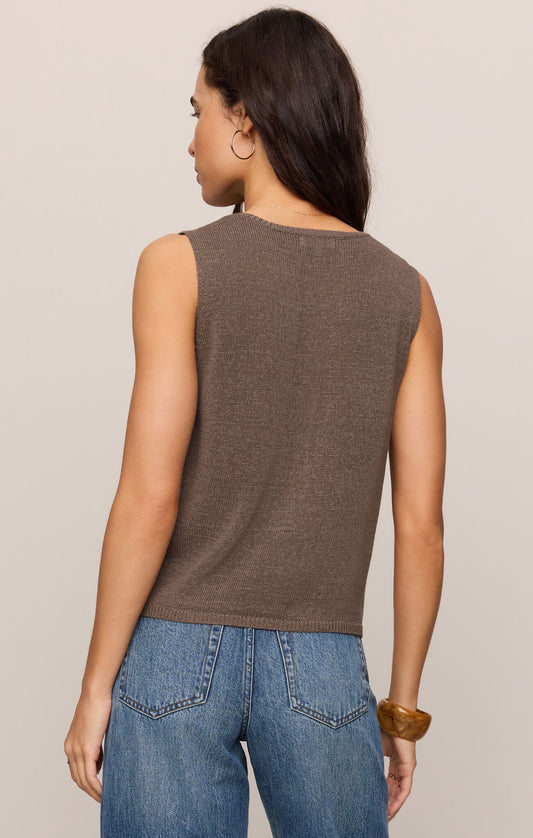 button up Sweater Vest back