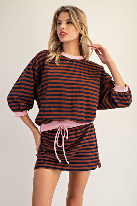 Iris Striped Slouchy Top