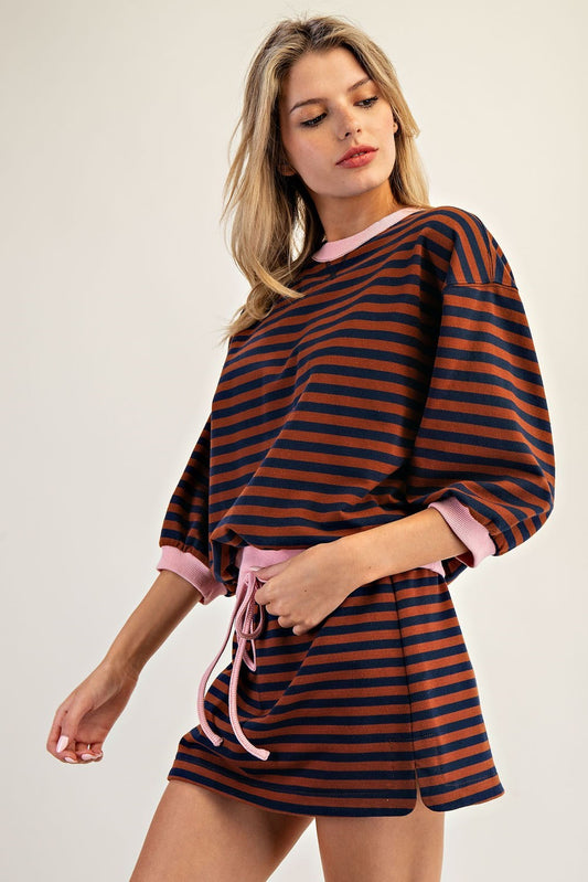 Iris Striped Slouchy Top
