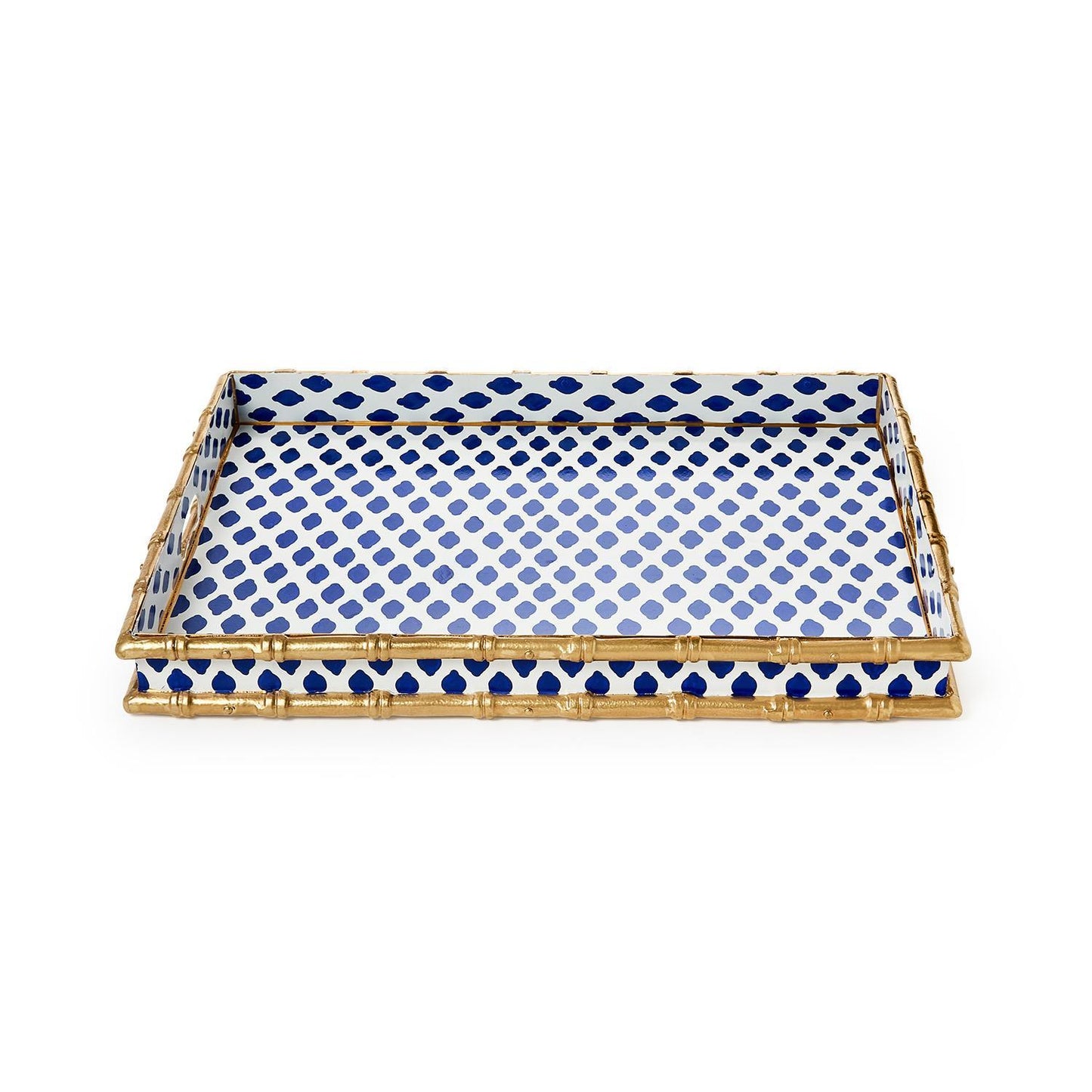 Gallery Tray with Gold Bamboo Rim