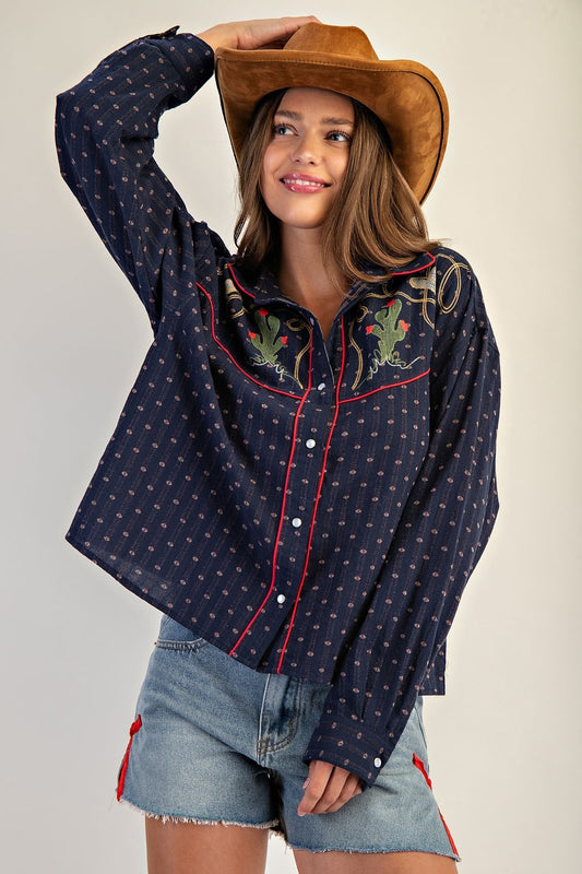 Clara Western Embroidered Shirt
