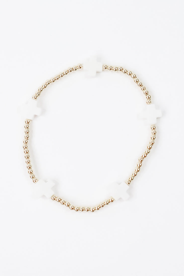 The Sunday Stacker Bracelet White