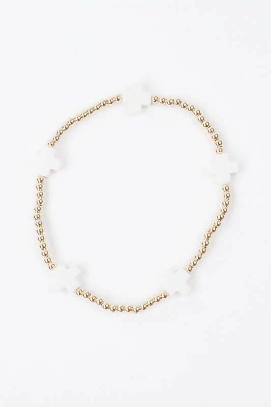 The Sunday Stacker Bracelet White
