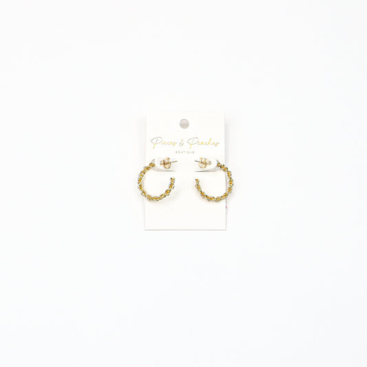 Twisted Gold Hoop earrings