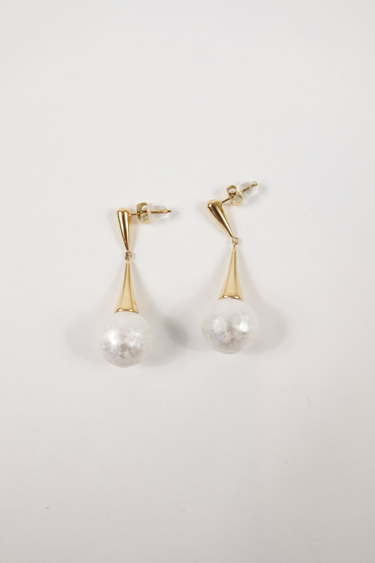 Golden Aurora Pearl Drop Earrings