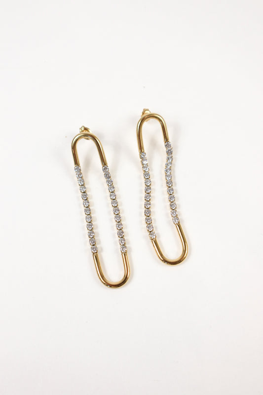 Celeste Pavé Link Drop Earrings