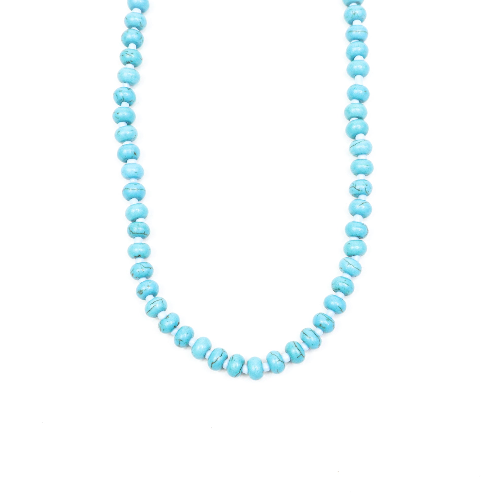 Your new favorite beaded necklace strand—bold, colorful, and made to shine solo or stacked. Turquoise