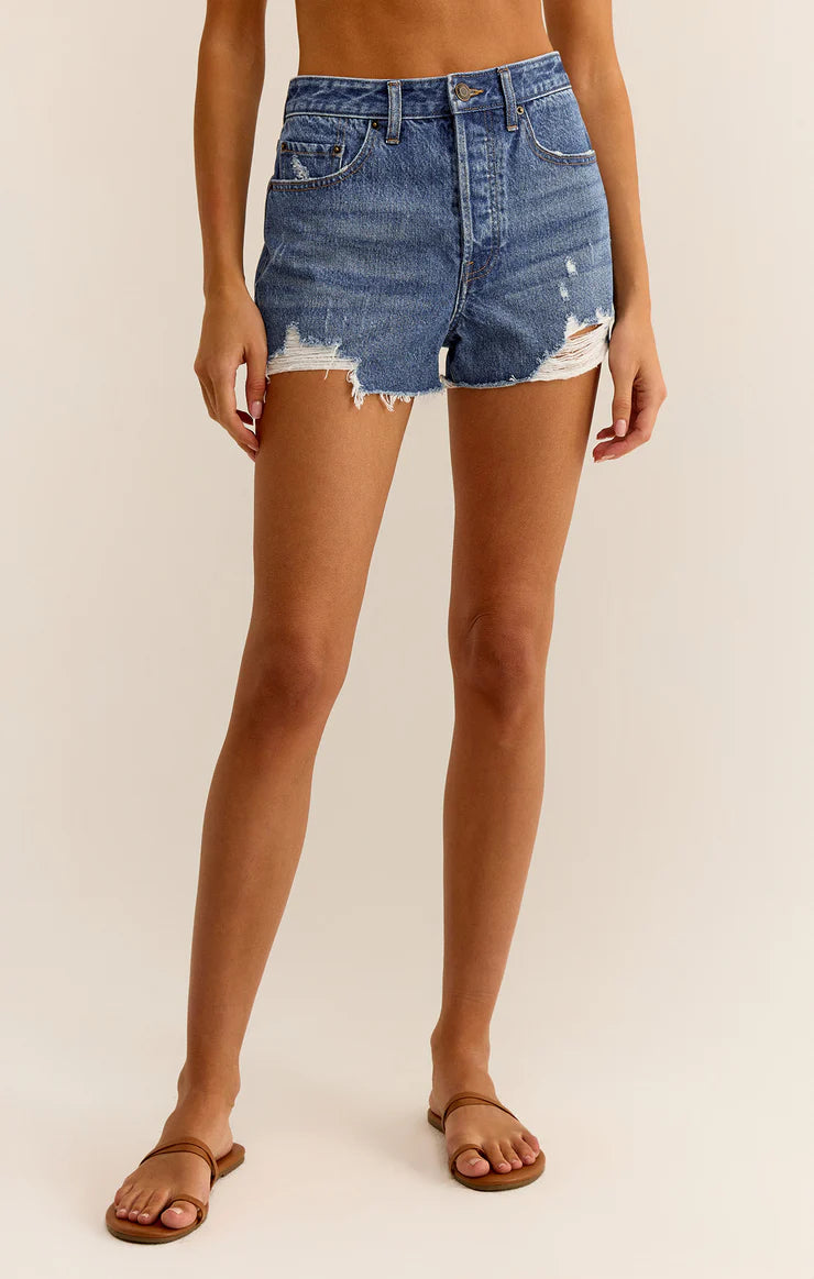 Z Supply Classic Hi-Rise Denim Short