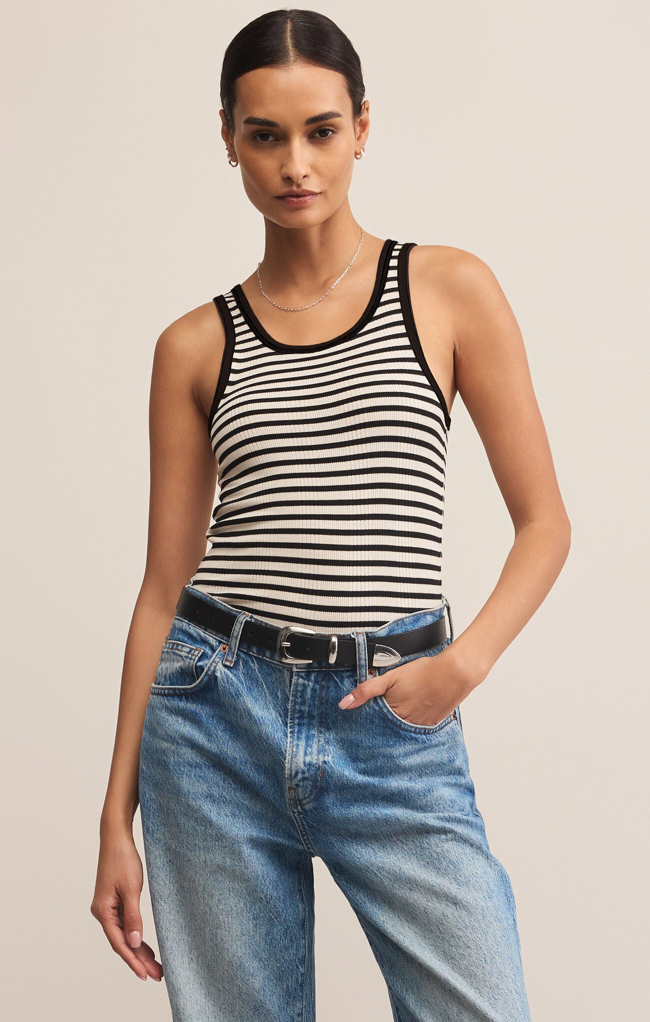 Z Supply Classic Striped Scoop Tank