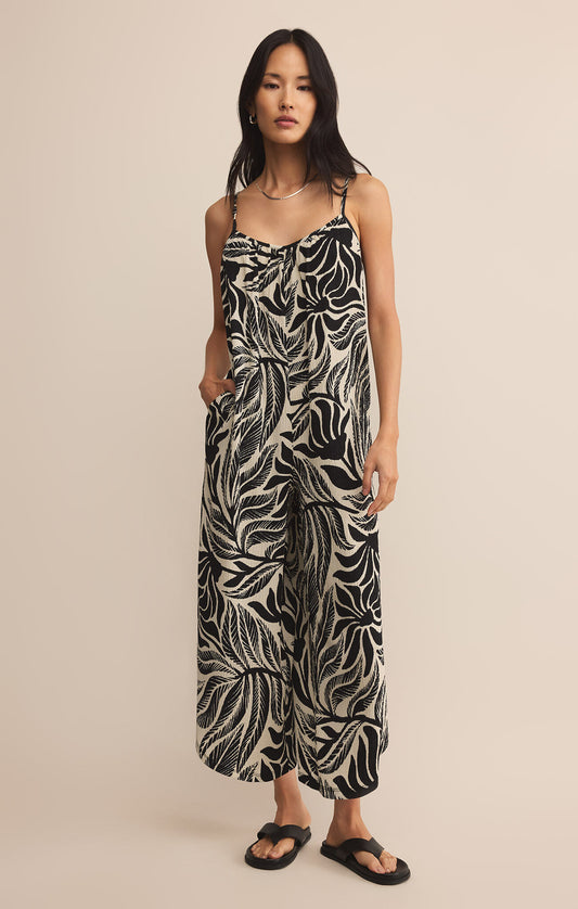 Z Supply Flared Isla Leaf Jumpsuit