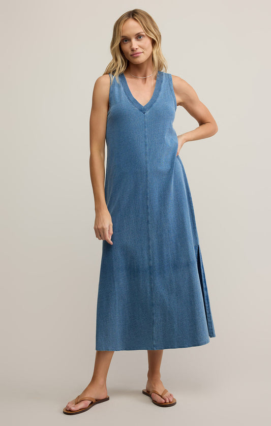 Z Supply Palisades Jersey Denim Dress
