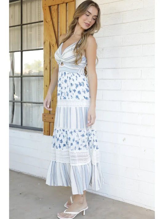 The Camila Twist Front Maxi Dress
